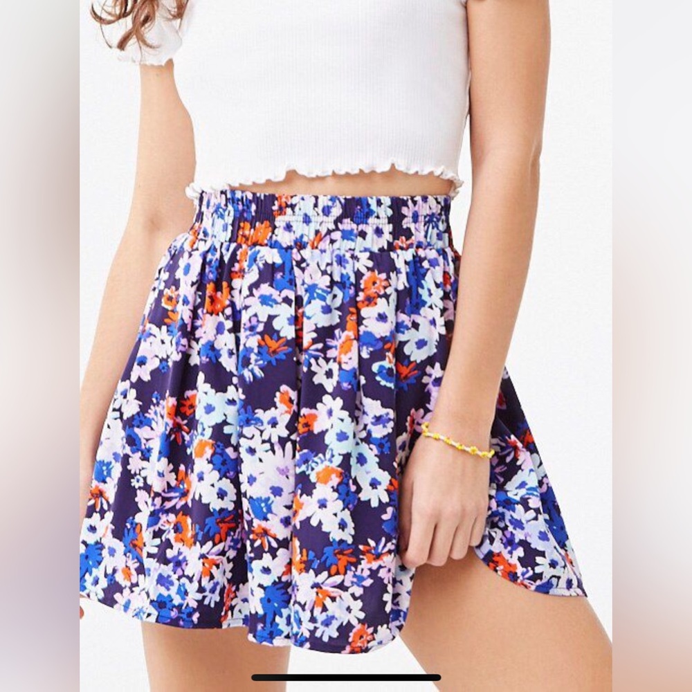 Forever21 Floral Print Mini Skirt